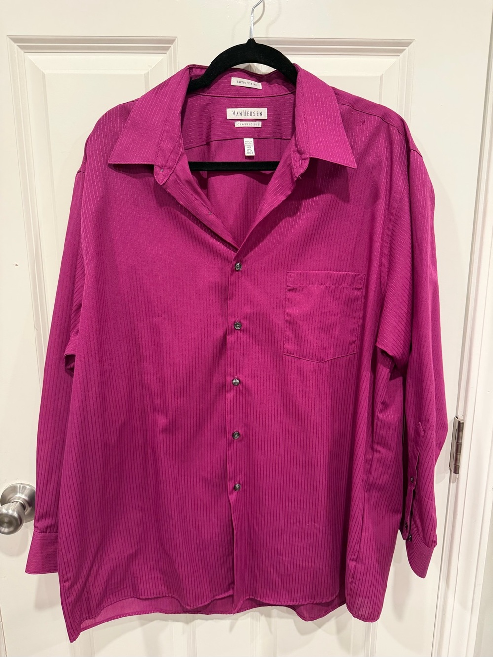 Van Heusen Men’s Button-Front Shirt in Magenta